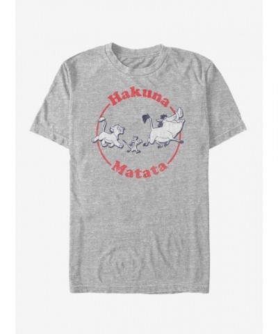 Disney Classic Motto T-Shirt - Grey for Men