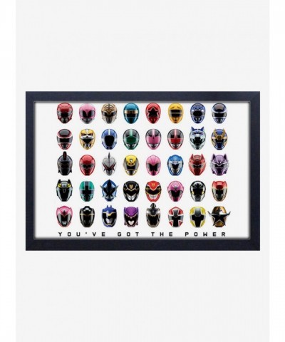 Mighty Morphin Power Rangers Framed Helmet Art for Fans