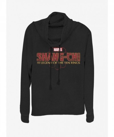 Marvel Girls Cowl Neck Long Sleeve Top - Shang-Chi Legend Ten Rings Black