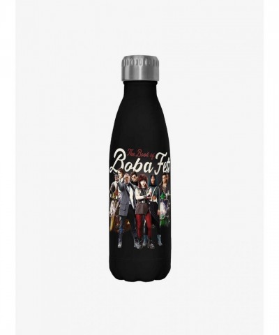 Star Wars Black Stainless Steel Water Bottle for The Book of Boba Fett Enthusiasts