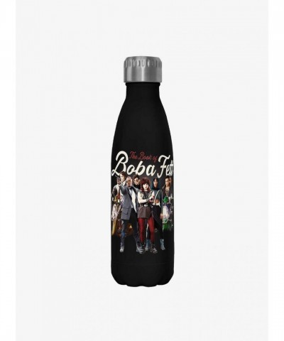 Star Wars Black Stainless Steel Water Bottle for The Book of Boba Fett Enthusiasts