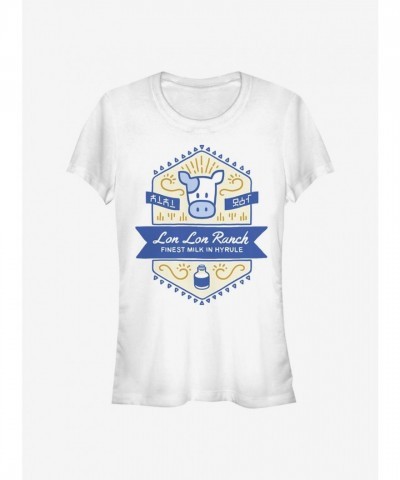 The Legend of Zelda Lon Lon Ranch Girls T-Shirt - Junior Sizes White