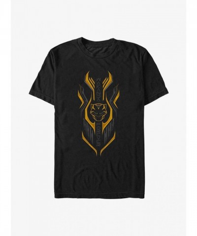 Marvel's Black Panther: Wakanda Forever Vertical Badge Tee - Men's Black