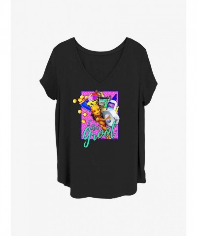 Marvel's Guardians of the Galaxy Rad Groot Plus Size T-Shirt for Girls - Black
