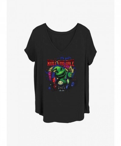 Disney Nightmare Before Christmas Oogie Boogie Dice Girls Plus Size T-Shirt - Black