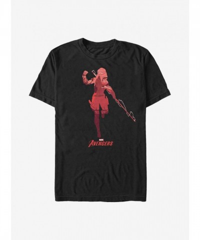 Marvel Black Widow Action Graphic T-Shirt - Black for Men