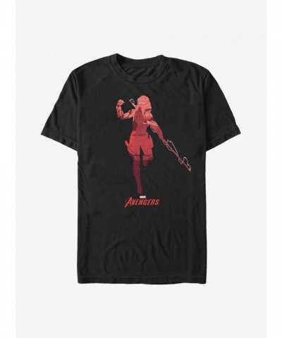 Marvel Black Widow Action Graphic T-Shirt - Black for Men