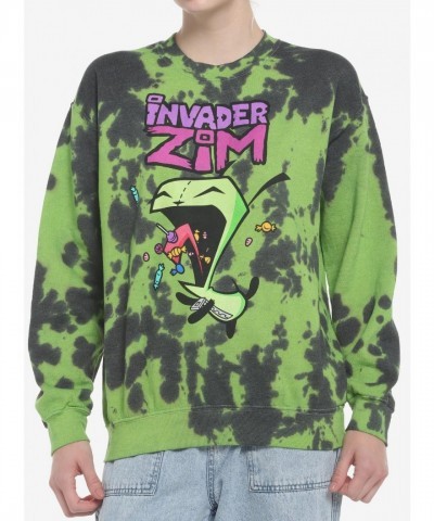 Invader Zim GIR Snack Break Green Wash Girls Sweatshirt