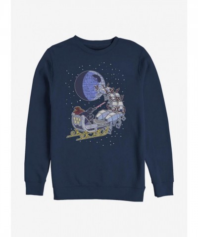 Star Wars Darth Vader Sleigh Navy Blue Men's Sweatshirt