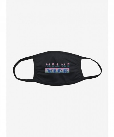 Miami Vice Inspired Black Script Face Mask