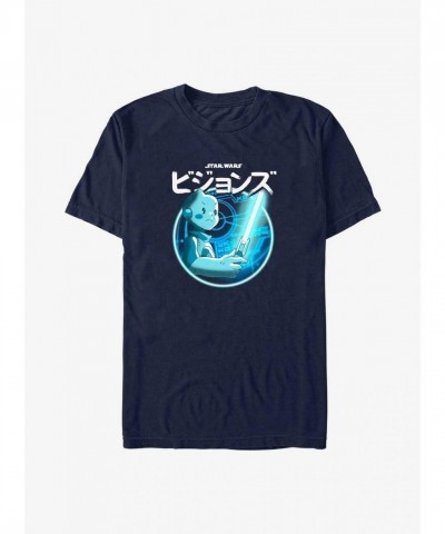Star Wars T0-B1 Lightsaber T-Shirt - Comfortable Blue Men's Size