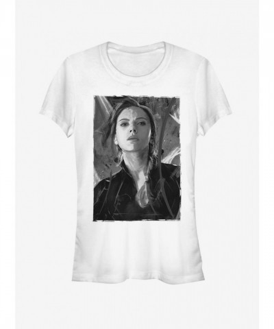 Marvel Black Widow Avengers T-Shirt for Girls - White