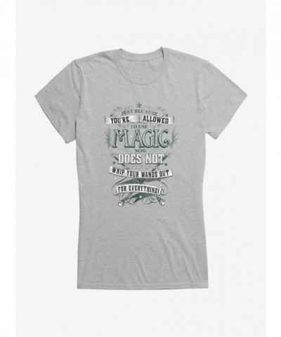 Harry Potter Wand Quote Girls T-Shirt - Lightweight Cotton Junior Size
