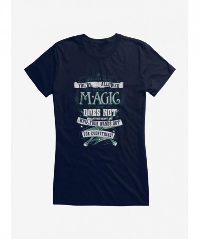 Harry Potter Wand Quote Girls T-Shirt - Lightweight Cotton Junior Size
