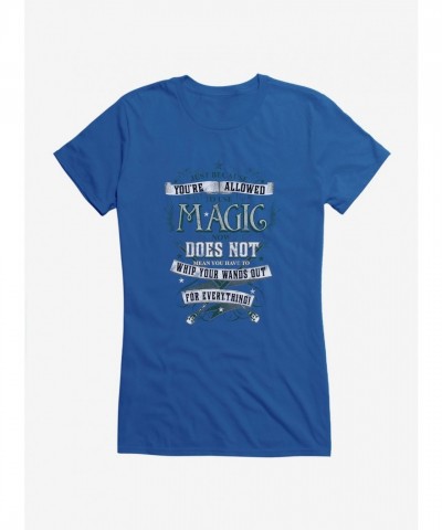 Harry Potter Wand Quote Girls T-Shirt - Lightweight Cotton Junior Size