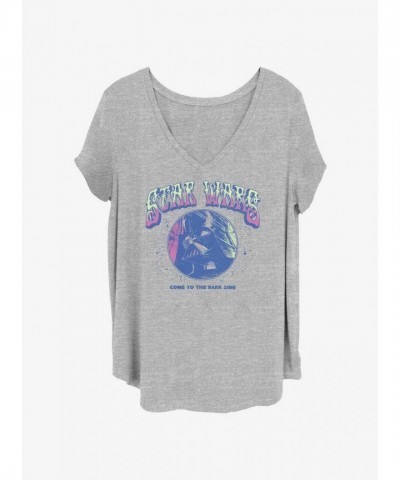 Darth Vader Dark Side Plus Size T-Shirt for Girls - Grey