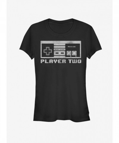 Nintendo Player Girls T-Shirt - Junior Size Black