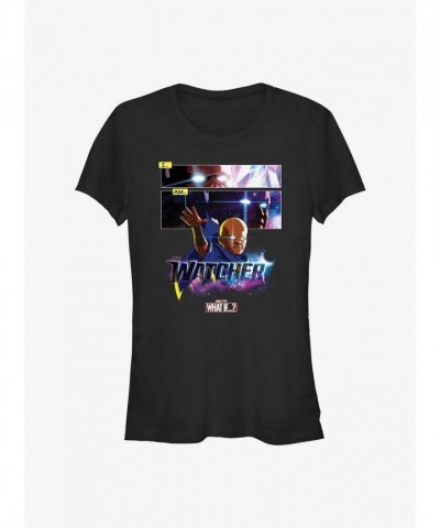 Marvel Watcher-Themed Girls T-Shirt - Black