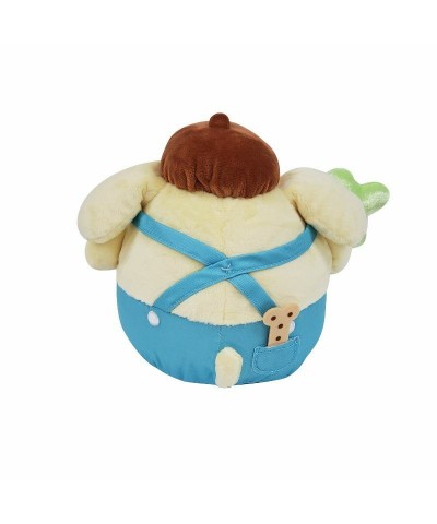 Pompompurin 8-Inch Lucky Clover Plush - Adorable Golden Retriever Overalls Toy