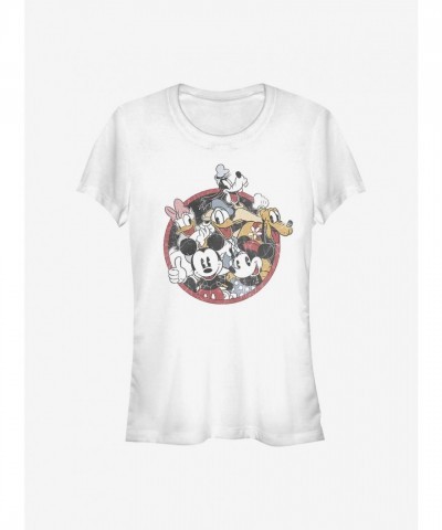 Disney Retro Groupie Girls T-Shirt - WHITE, Lightweight Cotton for Girls
