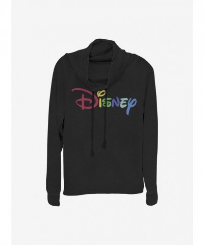 Disney Girls Lightweight Cowl Neck Sweatshirt - Black